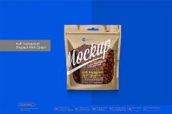 Kraft Transparent Doypack With Zipper Product Image 2
