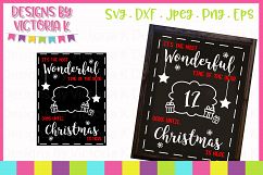 4 Christmas Countdown Chalkboard Designs, SVG, DXF, PNG Product Image 4