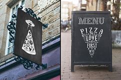 6 Hand Drawn Pizza Slice Badges Product Image 6