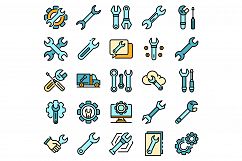 Wrench icons vector flat Product Image 1