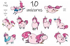 Merry Christmas Unicorn - clip-art Product Image 2