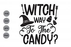 Witch Way To The Candy SVG, Halloween svg, Trick or Treat. Product Image 2