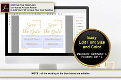 Gold Printable Save The Date, instan download, DAD_04 Product Image 3