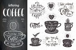 Set of Quotes for coffee. Lettering. Product Image 1