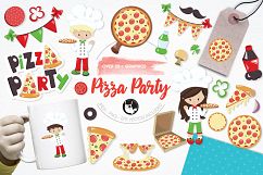 Pizza Party graphics and illustrations Product Image 1