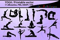 yoga shapes silhouette vector / Yoga / yoga svg  / printable yoga posture / High Quality / vector yoga png / exercise / exercise for health Product Image 1