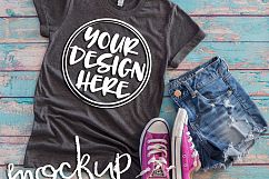 Gray t shirt mock up 6500 Product Image 2