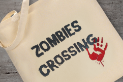 Zombies Crossing Embroidery Design Product Image 1