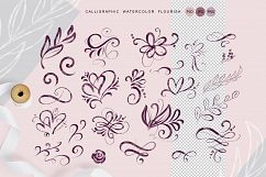 Flowers Letters watercolor alphabet Product Image 3