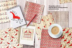 Folk wood seamless patterns Product Image 2
