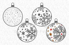 Christmas Tree Snowflake Balls, Christmas Balls, Christmas SVG files cor Cricut, Christmas 3d ball, Christmas bulb, Christmas tree balls Product Image 2