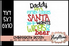 Daddy Says Forget Cookies Santa Wants Wings And Beer- Christ Product Image 1