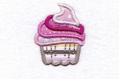 Layerd Swirl Cupcake Applique Embroidery Design Product Image 4
