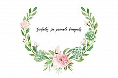 Watercolor Greenery Floral Set Product Image 3