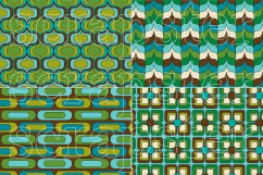 Mod Blue &amp; Green Seamless Patterns Product Image 2