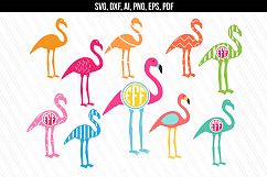 Flamingo svg dxf cutting files Product Image 1