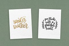Fall, Autumn &amp; Thanksgiving quotes &amp; clipart SVG, PNG bundle Product Image 4