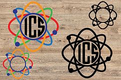 Atom Frame Back to School Cutting Files SVG tackle 1045s Product Image 2