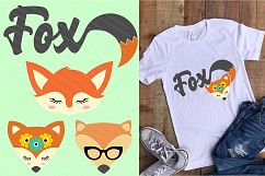 fox svg, woodland svg, animal svg, fox clipart, cute fox Product Image 1