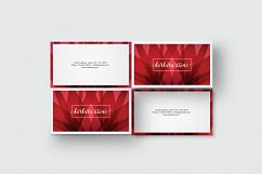Business card template with abstract red background Product Image 3