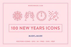 Line Icons - New Years Eve Product Image 1