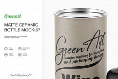 Ceramic Wine Bottle Mockup Product Image 5
