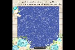 100 Seamless White Wedding Roses Pattern Digital Papers Product Image 2