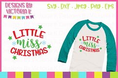 Little Miss Christmas, SVG, DXF, PNG Product Image 1