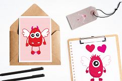 Valentine Monsters graphics and illustrations Product Image 4