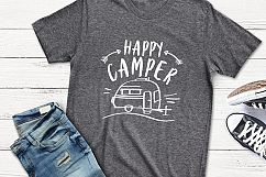 Happy Camper SVG File Camping, Seventh Birthday Svg, 7th Birthday Svg Product Image 1