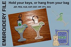 ITH Margarita Key Fob - Embroidery Design Product Image 1
