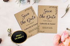 Printable Save The Date Template, instan download, DAD_03 Product Image 2
