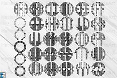Arrow Circle Monogram Alphabet - Clip art Cutting Files 46c Product Image 2