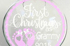 First Christmas as Grandparent Relative SVG Cut File LL087C Product Image 2