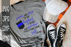 Protect and serve, Come home safe to me, Police, SVG Product Image 1