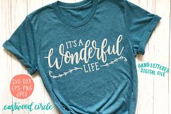 It&#039;s a Wonderful Life Hand Lettered SVG Product Image 1