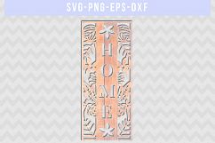 Home SVG Cut File, Welcome Sign SVG Designs, DXF EPS PNG Product Image 2