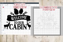 welcome to our cabin Cut File in SVG DXF PNG Product Image 2