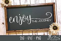 Enjoy The Journey - SVG Cut File - SVG, DXF &amp; PNG Product Image 1