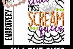 Little Miss Scream Queen - Halloween Embroi Product Image 2