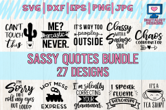 sassy quotes bundle svg, funny quotes, dxf, png, jpg, eps Product Image 1