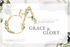 Grace &amp; Glory Botanical Alphabet Olive Watercolor Product Image 22