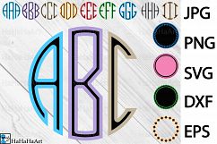 Circle Monogram Alphabet - Clip art / Cutting Files - 41c Product Image 1