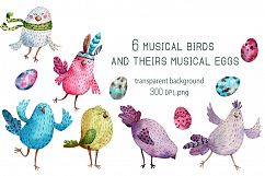 Birdsong - Watercolor Clip Art Set Product Image 2