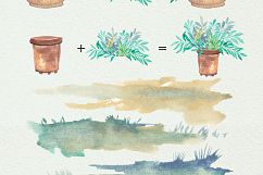 watercolor greenery Product Image 2