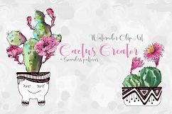 Watercolor Cactus Creator Pattern Product Image 1