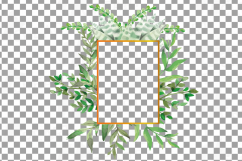 Watercolor floral wild leaves frames, printable borders Product Image 26
