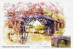 Watercolor Urban Sketcher Photoshop Action Product Image 16