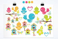 Loving Birds  graphics and illustrations Product Image 2