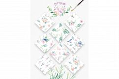 Watercolor Jay &amp; Delicate Flowers Product Image 2